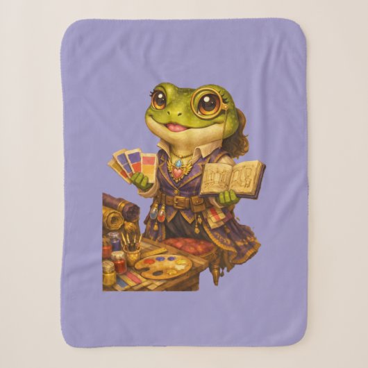 Reich Designer Frosch Charakter Sherpadecke (Vorderseite)