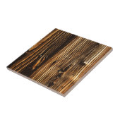 Reich dunkler Holzkörner Fliese (Seite)