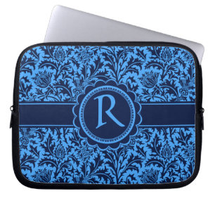 Reich Elegantes Blaues Blumiges William Morris Mus Laptopschutzhülle