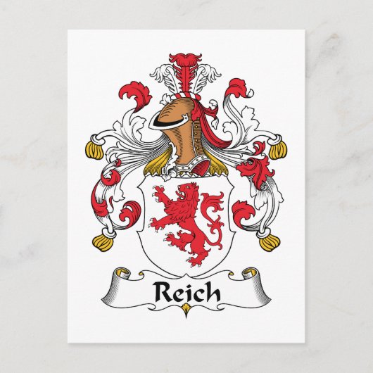 Reich Familienwappen Postkarte (Vorderseite)