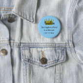 Reich Gottes Bibelvers Name und Krone Blau Button (Beispiel)
