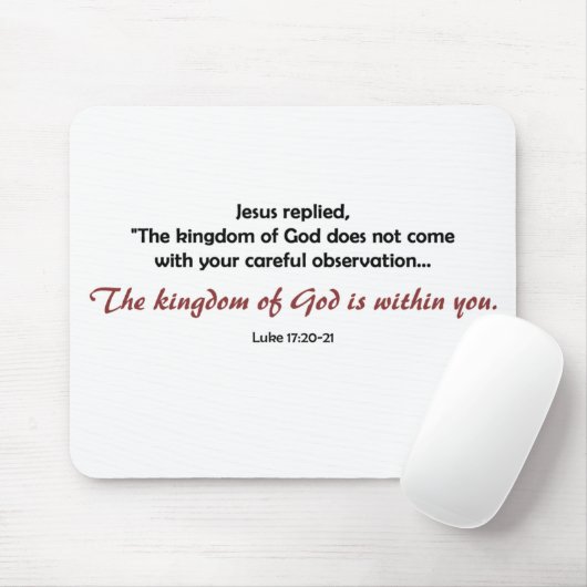 Reich Gottes innerhalb Sie (heller Hintergrund) Mousepad (Mit Mouse)