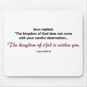 Reich Gottes innerhalb Sie (heller Hintergrund) Mousepad (Vorne)