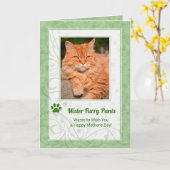 Reich grün vom Foto der Mutter der Katze Karte (Gelbe Blume)