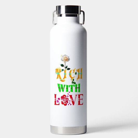 Reich mit Liebe Trinkflasche (Vorderseite)