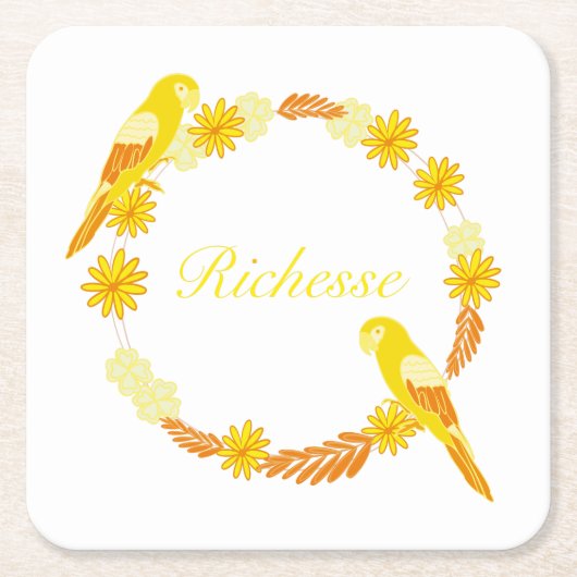 REICH RECHTECKIGER PAPPUNTERSETZER (Vorderseite)