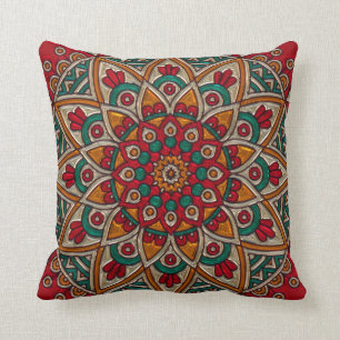 Reich, Red Mandala. Kissen