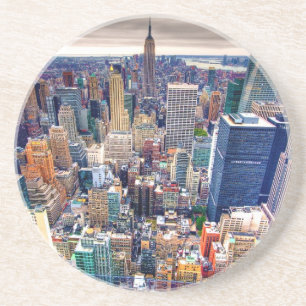 Reich-Staats-Gebäude und Midtown Manhattan Getränkeuntersetzer