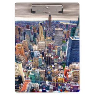 Reich-Staats-Gebäude und Midtown Manhattan Klemmbrett