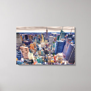 Reich-Staats-Gebäude und Midtown Manhattan Leinwanddruck