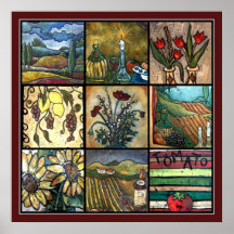 Reich toskanischer Collage