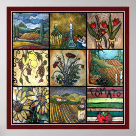 Reich toskanischer Collage Poster