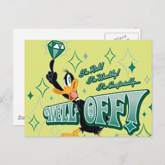 Reich und reich DAFFY DUCK™ Postkarte (Vorne/Hinten)
