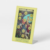 reich und reichlich | 10 Pentagramme Tarot Card Sockelschild (Vorderseite)