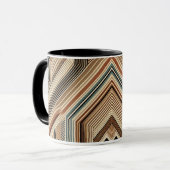 Reich und rustikal: Brown Stripes Tasse (Vorderseite Links)