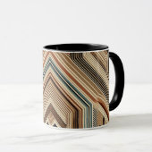 Reich und rustikal: Brown Stripes Tasse (VorderseiteRechts)
