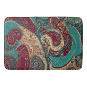Reich verzierte Badematte im Boho-Stil mit edlen F (Vorderseite)