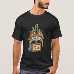 Reich verzierte Hallenpass-Schule Lehrer Äpfel Ble T-Shirt