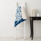 Reich verziertes blaues Elefantmuster Sherpadecke (Beispiel)