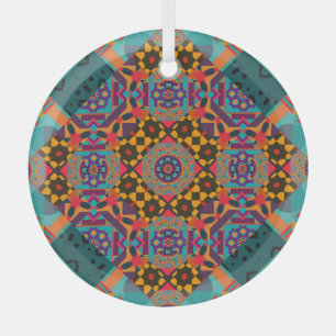 Reich verziertes Östliches: Luxuriöses grünes Deko Ornament Aus Glas