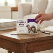 Reich Violette Typografie Foto Save The Date
