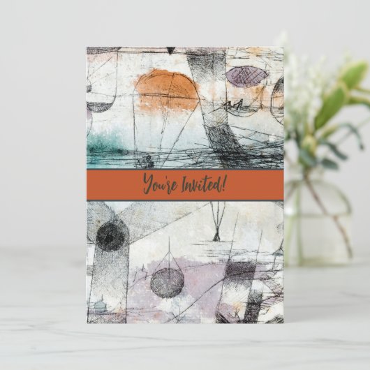 Reich von Air Paul Klee Abstrakter Expressionist Einladung (Stehend Vorderseite)