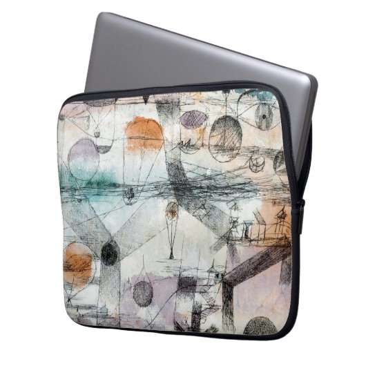 Reich von Air Paul Klee Abstrakter Expressionist Laptopschutzhülle (Vorderseite Links)