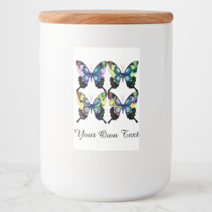 Reich von Morpho Blue Elegant Schmetterlinge Lebensmitteletikett