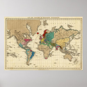 Reich von Napoleon Bonaparteanzeige 1811 Poster