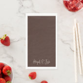 Reichbraun personalisierte Hochzeit Serviette (Beispiel)