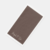Reichbraun personalisierte Hochzeit Serviette (Ecke)