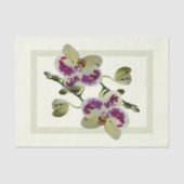 Reiche blassgelbe Orchideen Papiertücher Seidenpapier (Vorderseite)