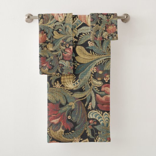Reiche Blumenbänder Brocade Antique Classic Badhandtuch Set (Insitu)