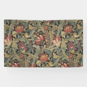 Reiche Blumenbänder Brocade Antique Classic Banner