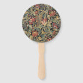 Reiche Blumenbänder Brocade Antique Classic Fächer (Rückseite)