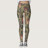 Reiche Blumenbänder Brocade Antique Classic Leggings (Vorderseite)