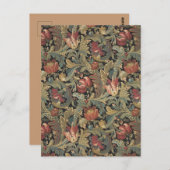 Reiche Blumenbänder Brocade Antique Classic Postkarte (Vorne/Hinten)