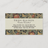 Reiche Blumenbänder Brocade Antique Classic Visitenkarte (Rückseite)