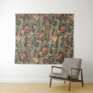 Reiche Blumenbänder Brocade Antique Classic Wandteppich