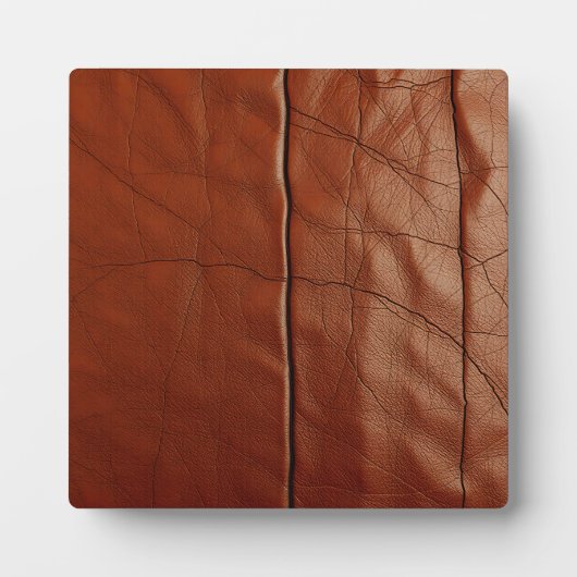 Reiche braune Ledertextur Fotoplatte (Vorderseite)