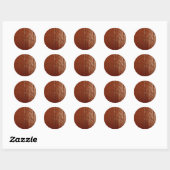 Reiche braune Ledertextur Runder Aufkleber (Blatt)
