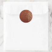 Reiche braune Ledertextur Runder Aufkleber (Tasche)