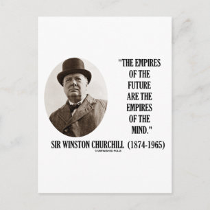 Reiche der Zukunft sind die Reiche des Geistes Postkarte