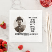 Reiche der Zukunft sind Empires Mind Churchill Serviette (Beispiel)