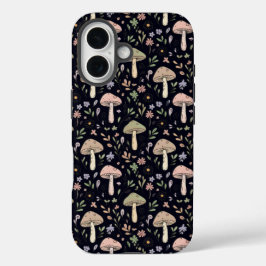 Reiche Dunkle Pilze Nahtloses Muster Goblincore iPhone 16 Hülle