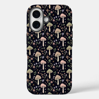 Reiche Dunkle Pilze Nahtloses Muster Goblincore iPhone 16 Hülle