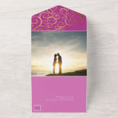 Reiche Farben mit Goldhochzeit All In One Einladung (Außenbereich)