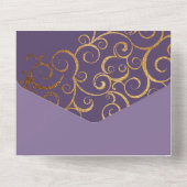 Reiche Farben mit Goldhochzeit All In One Einladung (Rückseite)