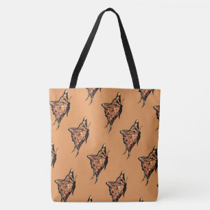 Reiche farbige Orange-Schmetterlinge fliegen Tasche