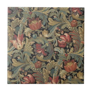 Reiche florale Tapetenbrokat-Antik-Victorian Fliese